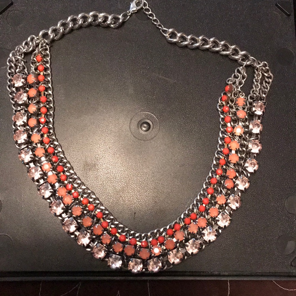 Gorgeous peaches chunky adj necklace